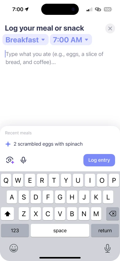Log a meal